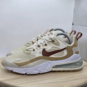 Womens Size 9 - Nike Air‎ Max 270 React Lace Up Athletic Shoe AT6174-700 Beige
